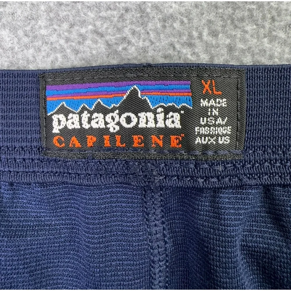 VTG Patagonia Capilene Base Layer Pants Mens XL‎ Navy Thermal Underwear USA Made